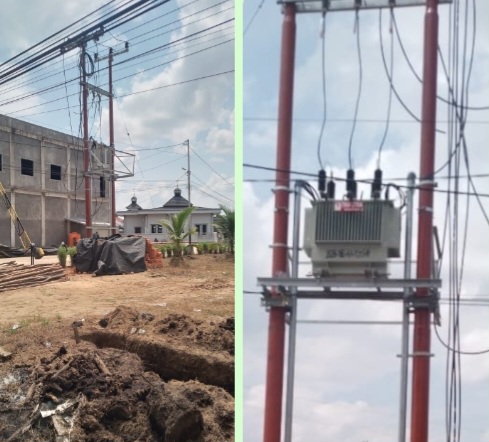 Tidak Ada Papan Plang, Proyek Pemasangan Travo Dan Penambahan Jaringan PLN Ranting Tembilahan Disorot