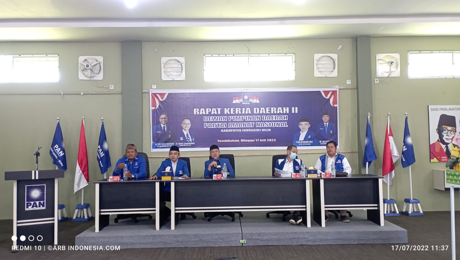 Ketua DPW PAN Riau H. Alfedri Buka Rakerda DPD PAN Inhil 2022