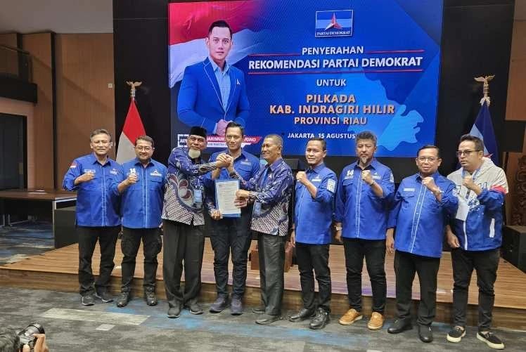 Pasangan Ustad Suhaidi Dan Abah SU Resmi Didukung Partai Demokrat Maju di Pilkada Inhil