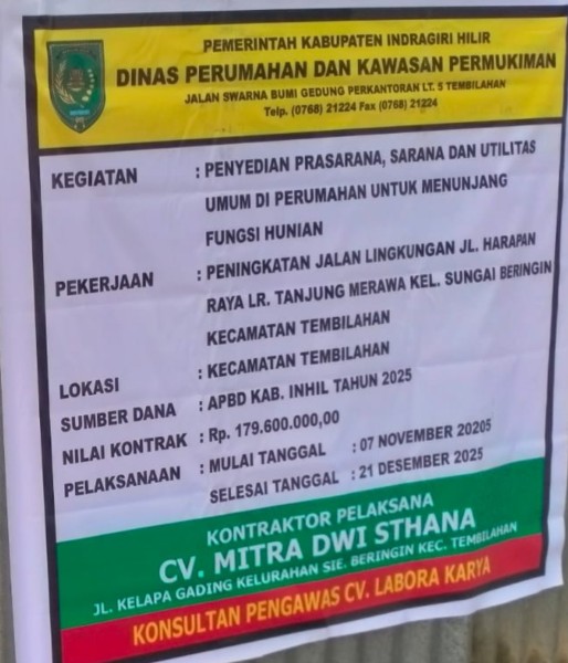 Diduga Ada Kejanggalan, Proyek Jalan Lingkungan Tidak Mencantumkan Volume  di Papan Plang Proyek