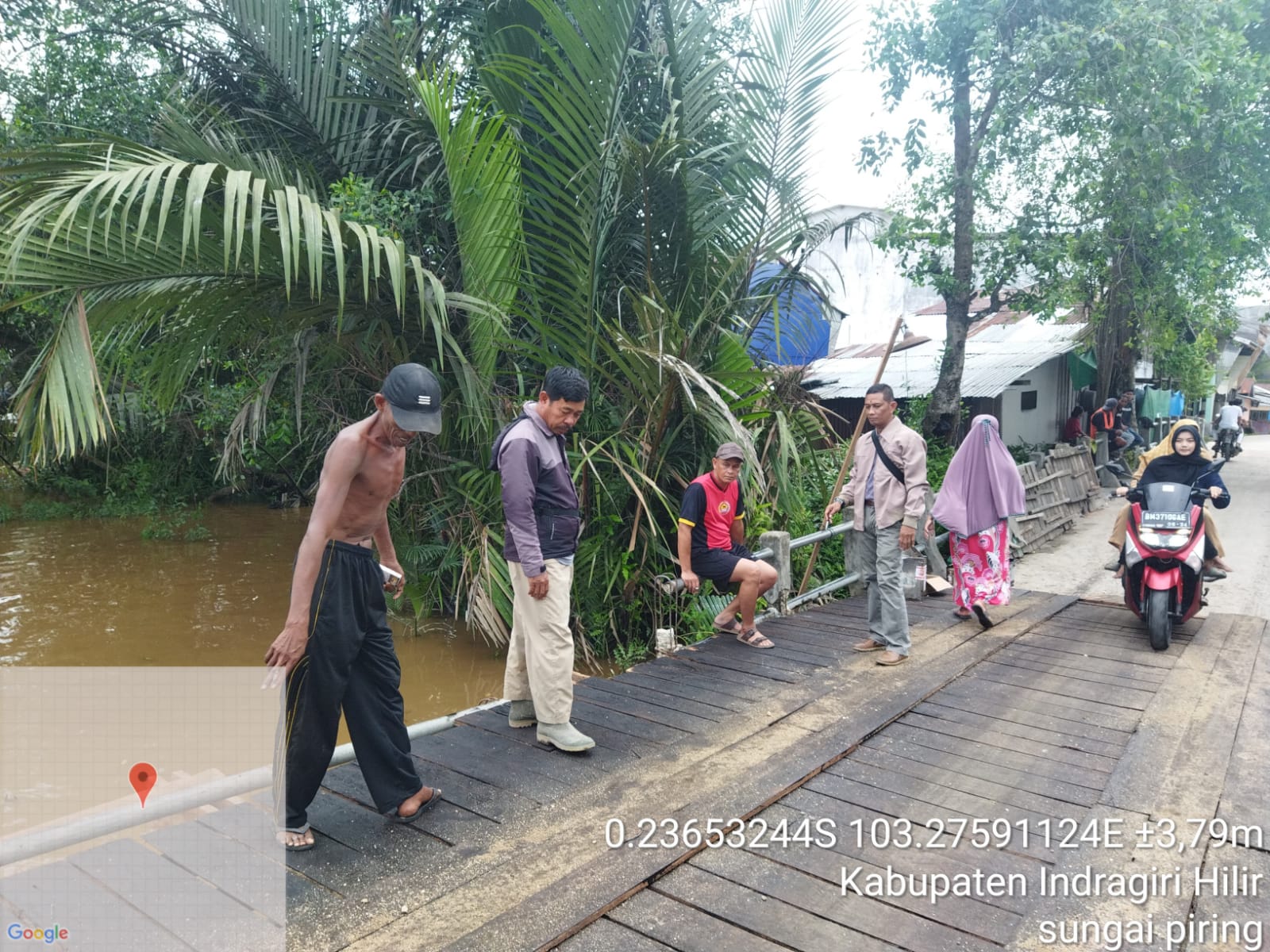 Perbaikan Darurat Jembatan Sungai Piring Dari Kayu dan Pohon Kelapa, Bupati: Semoga Bertahan Hingga Ada Jembatan Baru