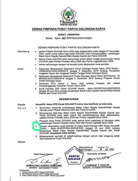Rencana Duet Syamsuar -HM Wardan Pada Pilkada Riau 2024 Dibatal DPP Golkar